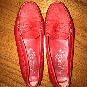 TOD’S Gommino Driving Shoes - Red Leather